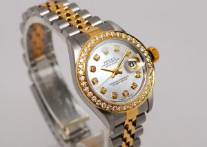 Rolex Datejust 18k Two-tone Aftermarket MOP Diamond Dial & Bezel Watch 79173-450