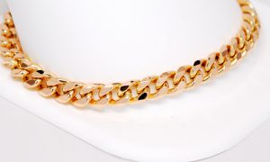 14k yellow gold Curb / Cuban Link Bracelet By Manufacturer "Aurafin"-755