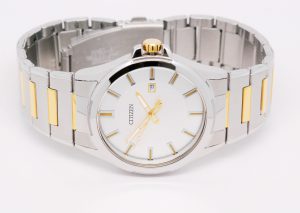 Men's Two-Tone Stainless Steel Citizen Quartz Watch With Silver Dial-623