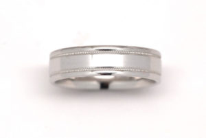 Wedding Band 14k White Gold