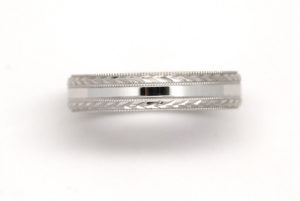 Wedding Band 14k White Gold 5mm