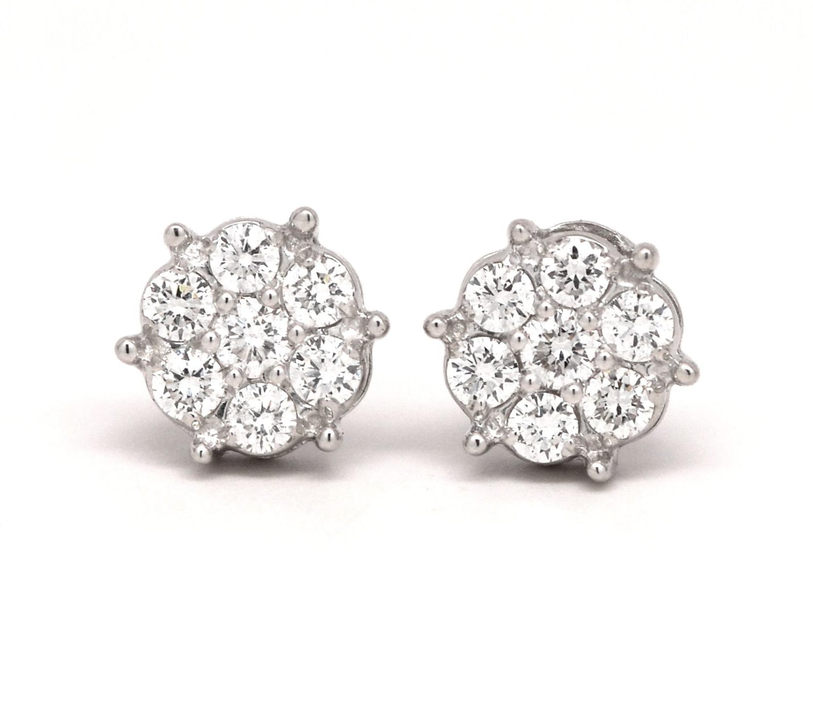 18kt white gold earrings