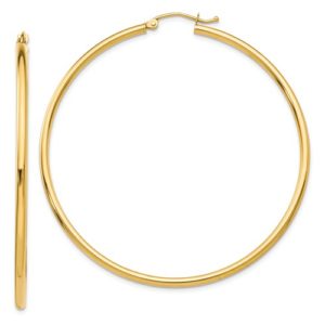 Large Hoop Earrings 14k Yellow Gold