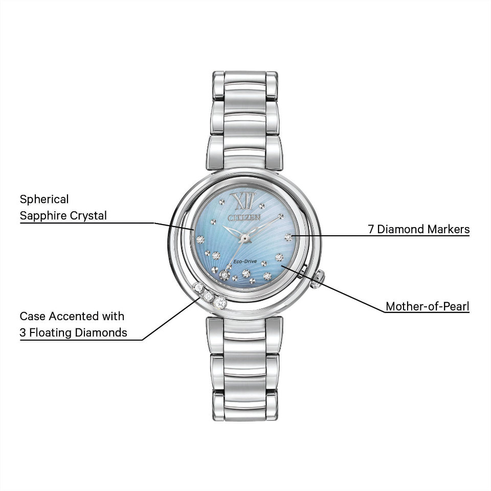 citizen floating diamond watch