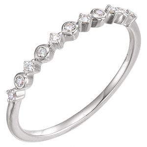 Stackable Ring Diamonds 14k White Gold