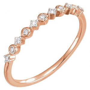 Diamond Stackable Ring 14k Rose Gold