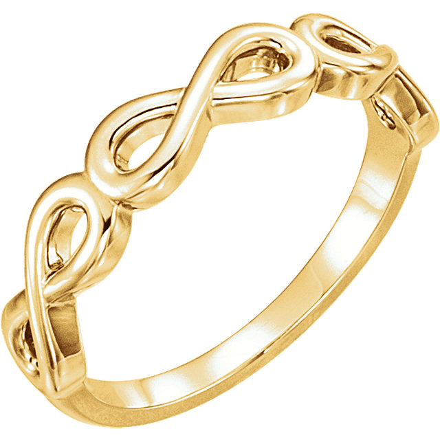 Stackable Infinity Inspired Ring 14k Yellow Gold - Kappy's Fine Jewelry