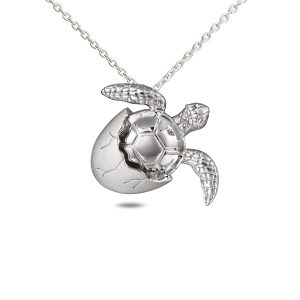 Hatching Turtle Pendant Sterling Silver