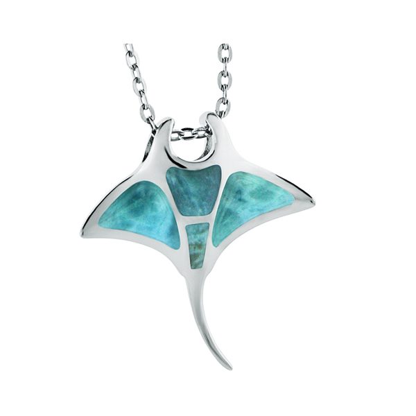 Orecchini Pendenti Manta Ray In Argento 925, Paio, Forma A Goccia, Fili Per Orecchie