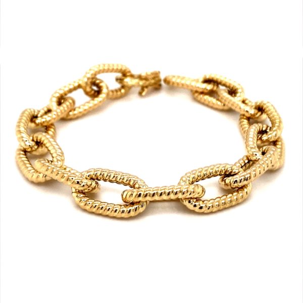 10mm Paperclip Bracelet 14k Yellow Gold - Kappy's Fine Jewelry