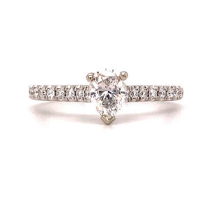 4/5ctw Diamond Solitaire Engagement Ring 14k White Gold