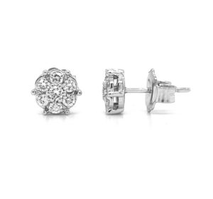 Diamond Stud Earrings 1/2ctw 18k White Gold