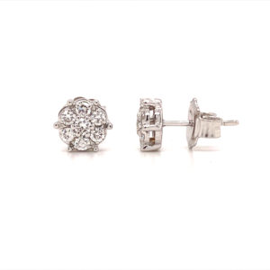 Diamond Stud Earrings 1/2ctw 18k White Gold