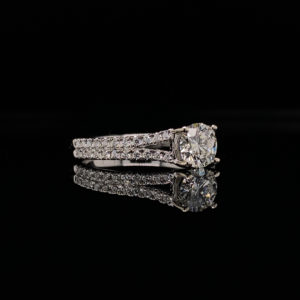 Diamond Engagement Ring 1ctw Split-Shank 14k White Gold