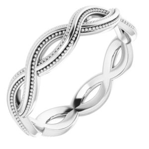 4.5mm Infinity Band 14k White Gold