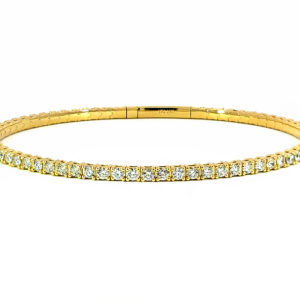 Flexible Diamond Tennis Bracelet 2.8ctw 18k Yellow Gold