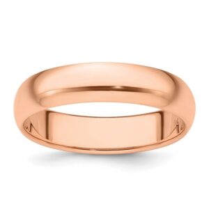 5mm Wedding Band 14k Rose Gold Standard Fit