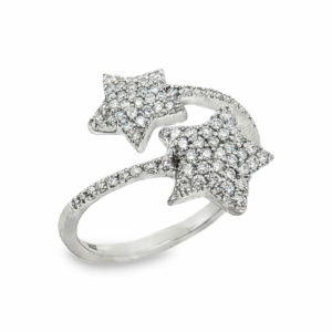 Diamond Star Ring 0.50ctw 14k White Gold
